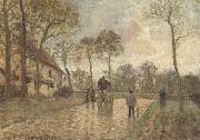 Camille Pissarro The Mailcoach at Louveciennes oil painting reproduction